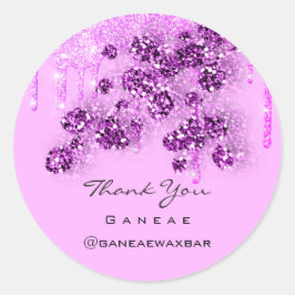 Adesivo Obrigado que Compra gotas de luz 16ª cor-de-rosa m