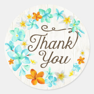 Adesivo Obrigado que dos leus do Plumeria da praia de Luau