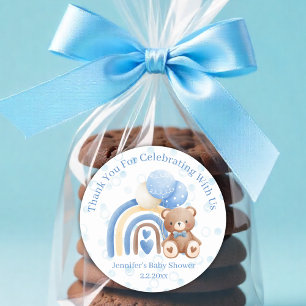 Adesivo obrigado que possamos esperar pontos azuis de chá