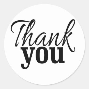 Adesivo Obrigado que preto e branco moderno você sela