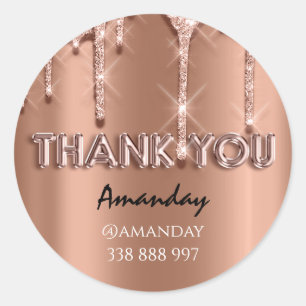 Adesivo obrigado que você chama Drives Rosa Instagra Coope