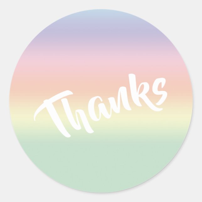 Adesivo Obrigado Rainbow Sticker (Frente)