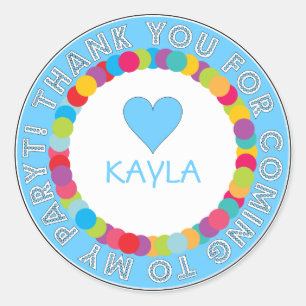 Adesivo Obrigado Rainbow Sticker por Kids Party