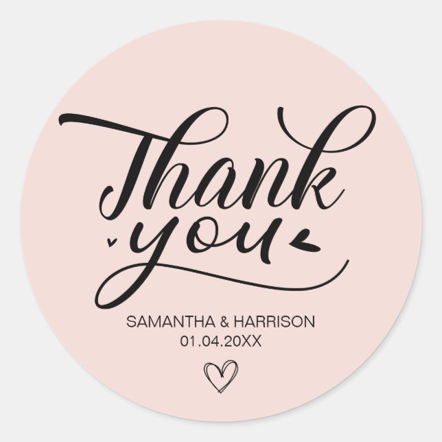 Adesivo Obrigado, Rosa de Aniversário de Casamento (Frente)