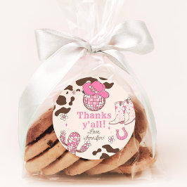 Adesivo Obrigado rosa-rosa-menina do Western First Rodeo