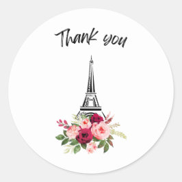 Adesivo Obrigado rosas de Paris