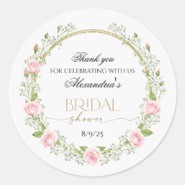Adesivo Obrigado Rosas Rosa & Respiração de Bebê