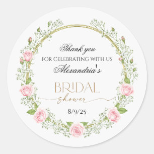 Adesivo Obrigado Rosas Rosa & Respiração de Bebê