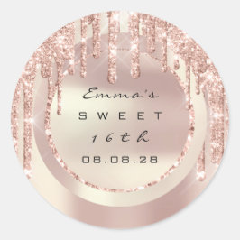 Adesivo Obrigado Rose Drips Sweet 16º Brilho 15º