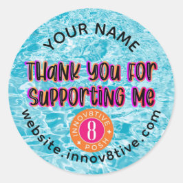 Adesivo Obrigado Rótulo De Posh Da Versão Final