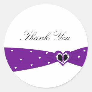 Adesivo Obrigado roxo da fita você