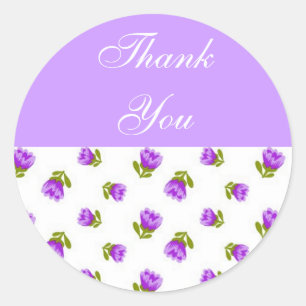 Adesivo Obrigado roxo das flores você selos do envelope
