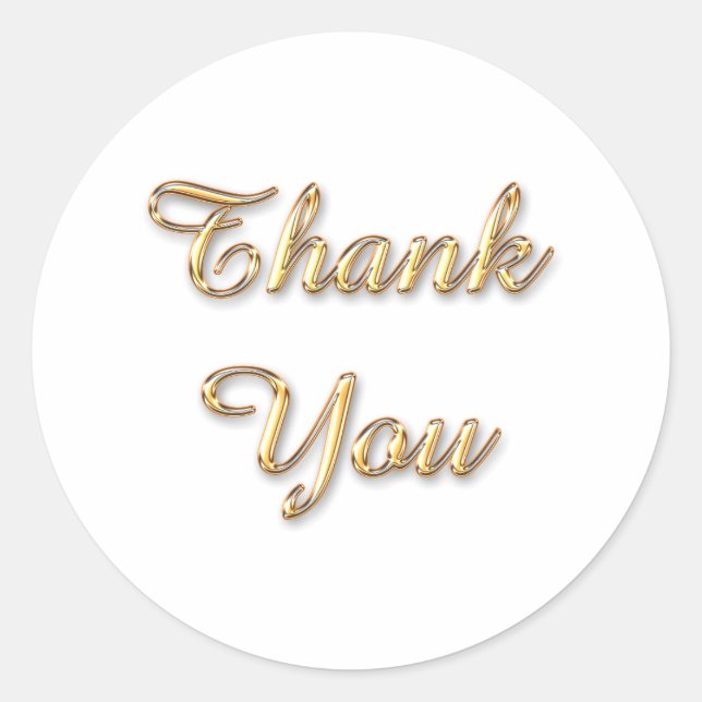 Adesivo Obrigado - script gold (Frente)