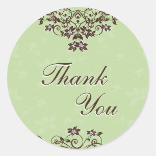 Adesivo Obrigado Seal - Mint Green & Chocolate Brown