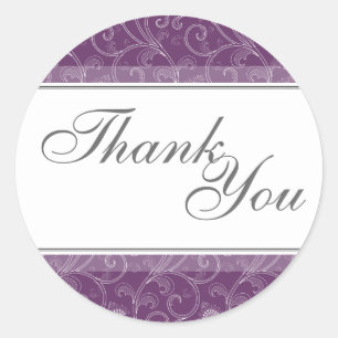 Adesivo Obrigado selar - profundamente - o casamento roxo