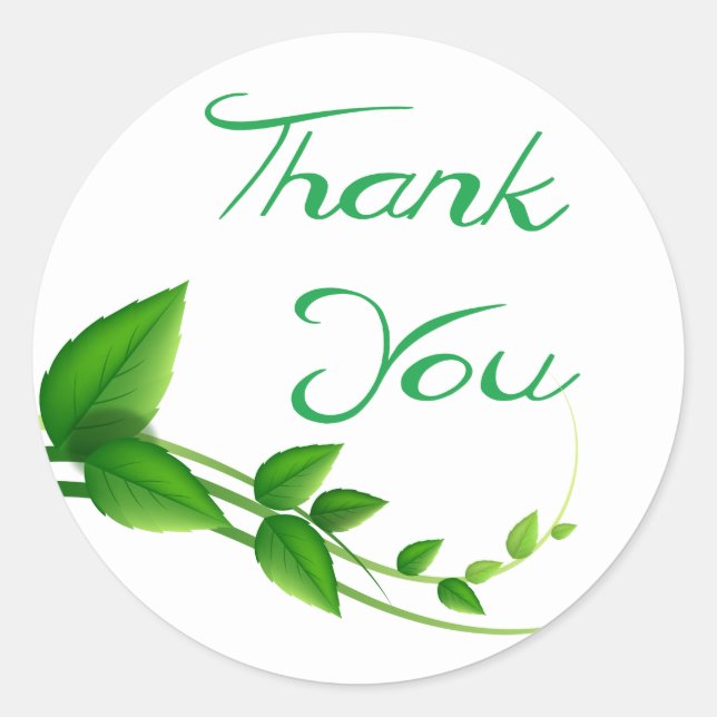 Adesivo Obrigado, Senhor Deputado Green E White Leaf Natur (Frente)