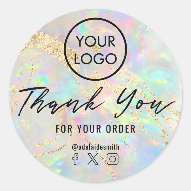 Adesivo obrigado seu novo opal (Frente)