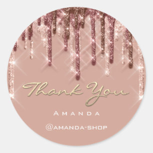 Adesivo Obrigado ShoppingRose Eyelash Rosa Glitter