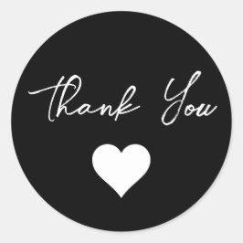 Adesivo Obrigado Simples Elegante, Moderno, Negro Minimali