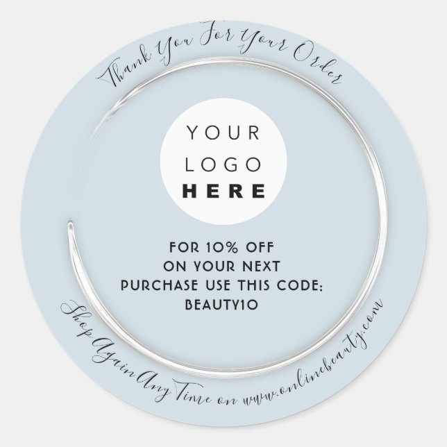 Adesivo Obrigado Solicite Logotipo Desconto Código Enfumaç (Frente)