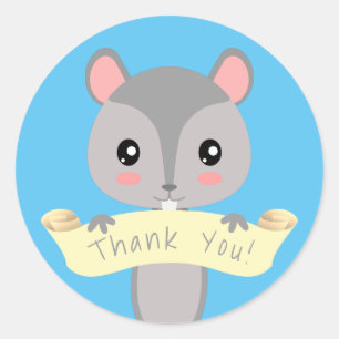 Adesivo Obrigado Squirrel