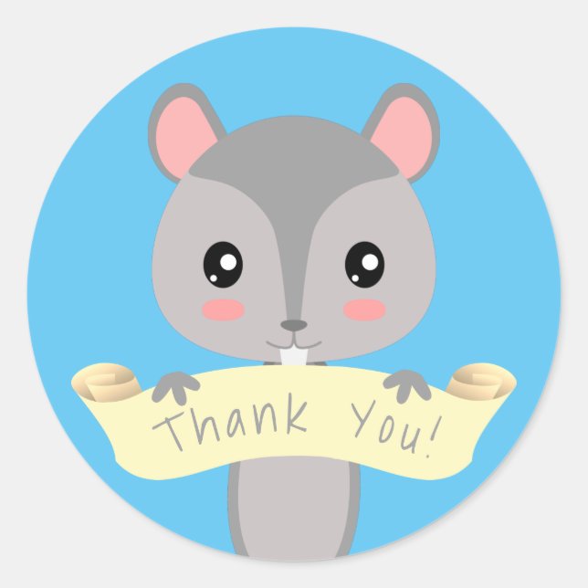 Adesivo Obrigado Squirrel (Frente)
