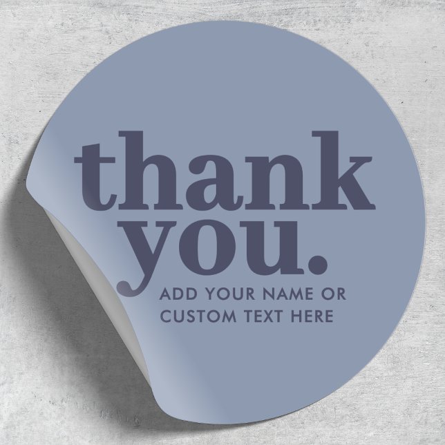 Adesivo Obrigado Sticker | Azul e Marinho mínimos (Criador carregado)