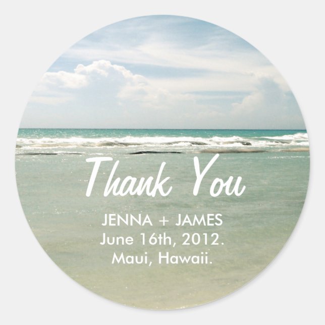 Adesivo Obrigado Sticker // Casamento de Destino (Frente)