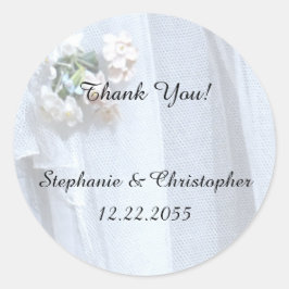 Adesivo Obrigado Sticker, Casamento, Vintage Lace