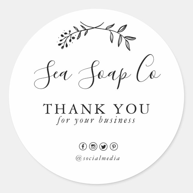 Adesivo Obrigado Sticker | Empresas (Frente)