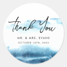 Adesivo Obrigado Sticker por um casamento moderno.