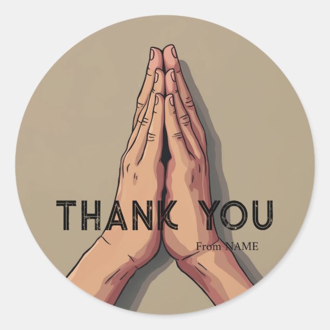 Adesivo Obrigado Stickers & Labels (Frente)