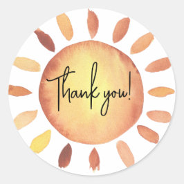 Adesivo Obrigado Sunshine chá de fraldas