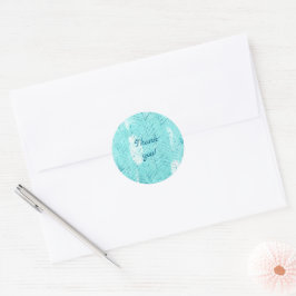 Adesivo Obrigado Teal Branches on Turquoise Stickers