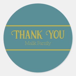 Adesivo Obrigado Turquoise Solid Color Personalize