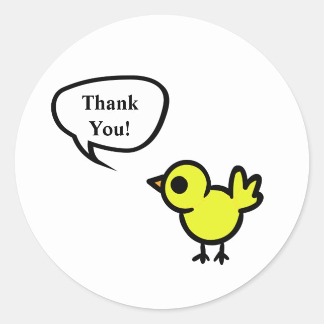 Adesivo Obrigado Tweet Bird Sticker (Frente)