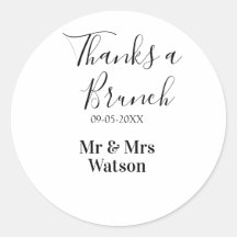 Obrigado um brunch pós-casamento nome data simples