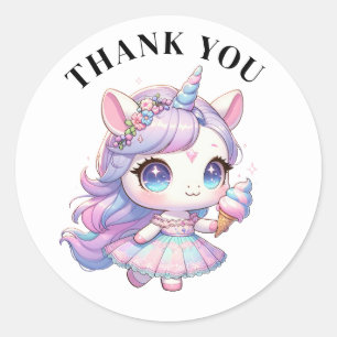 Adesivo Obrigado Unicorn Stickers