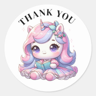 Adesivo Obrigado Unicorn Stickers