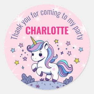 Adesivo Obrigado Unicórnio Mágico Personalizado de Anivers