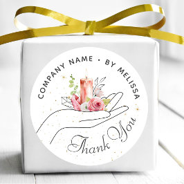 Adesivo Obrigado Vela Floral