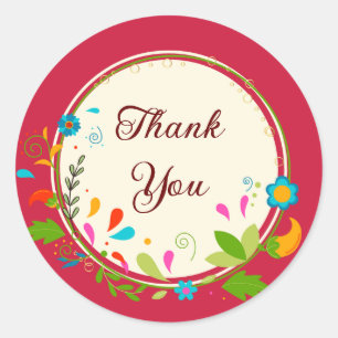 Adesivo Obrigado vermelho