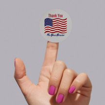 Obrigado, viciado em vara de bandeira americana