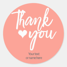 Adesivo Obrigado, vinheta caligrafia