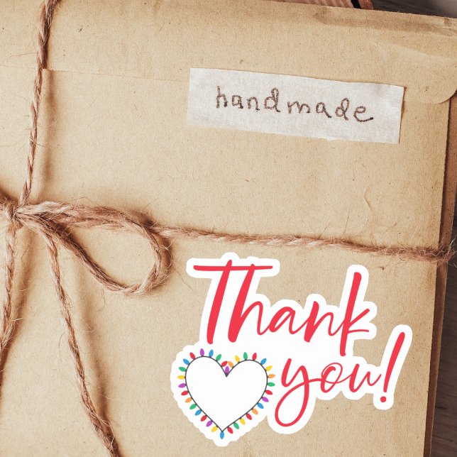 Adesivo Obrigado Vinheta de Natal para Pequenas Empresas (Criador carregado)