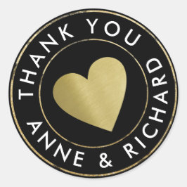 Adesivo obrigado você / favor de casamento preto