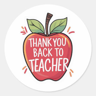 Adesivo Obrigado Volta às Aulas Professor Apple 