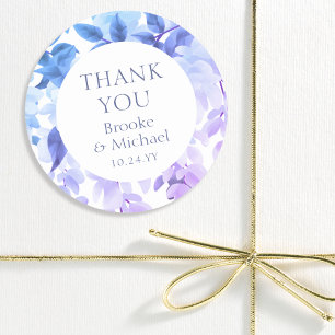 Adesivo Obrigado Watercolor Wisteria Floral Wedding