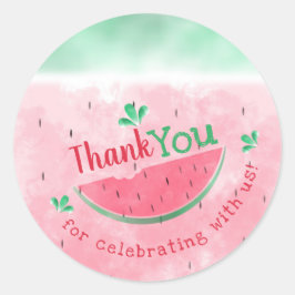 Adesivo Obrigado Watermelon Birthday Sticker