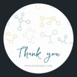 Adesivo Obrigado Website Professional Science Business<br><div class="desc">Obrigado científico simples e elegante que você coloca para sua empresa. Excelente de ir com suas ordens. Desenhada por Patricia Alvarez.</div>